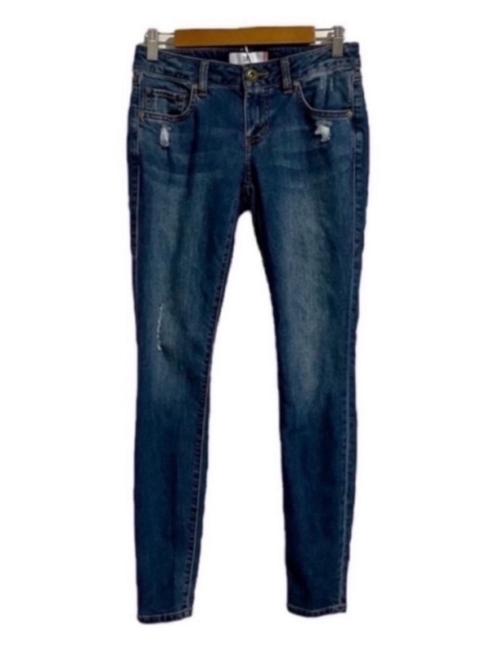 CAbi Skinny Jeans Style 5087 Size 2 Distressed Boho Denim Cotton Blend